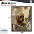 thumbnail image 4 of Stupell Industries Eclectic Dog & Paper on Toilet Brown Floating Frame Canvas Art, 25 x 31, by Abigail Walker, 4 of 8