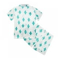 thumbnail image 3 of 5-14T Boys Girls Button Down Pajamas Kids Print Nightwear Short Sleeve Top Shorts Sleepwear, 3 of 7