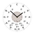 thumbnail image 2 of Reloj de pared con notas musicales, decoración de pared silenciosa, reloj redondo de regalo moderno para 30 centímetros, 2 of 9