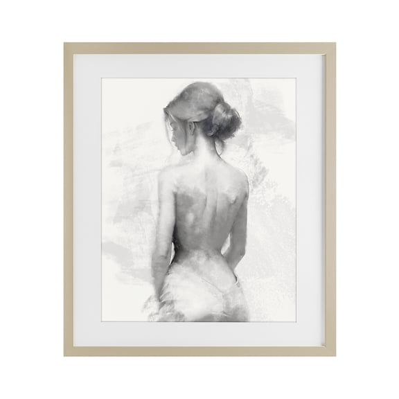 Stupell Industries Contemporary Mine Elegant Figure Birch Framed Print Under Glass, 13 x 16, by Kim Allen