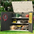 thumbnail image 5 of Uforic Outdoor Horizontal Storage Sheds, Weather Resistant Resin Tool Shed, Multi-Opening Door for Easy Storage of Bike, Trash Cans, Garden Tools, Lawn Mowers, 35 Cu ft, 5 of 8