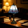 thumbnail image 1 of Modern Glass Bedside Table Lamp, Soft Warm Light, Adjustable Brightness, Compact 36x20x15 cm, Nightstand or Living Room Decor, 1 of 5
