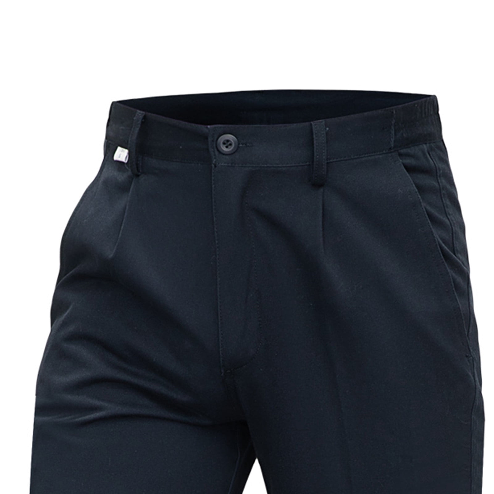 kosheko Men's Outdoor Straight Leg Pants, Front Slant Pockets with Slim Fit, Lightweight Fabric for trail walking hiking Blue S