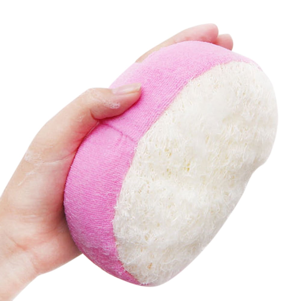 Lightweight Natural Loofah Bath Shower Wash Body Pot Sponge Scrubber Tool Towel 