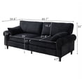 thumbnail image 6 of Lunale 80" Oversized Loveseat Sofa, Modern 2-Seater Cloud Couch for Living Room, Black Corduroy, 6 of 6