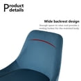 thumbnail image 4 of Set of 2 Kitchen Dining Chairs, Upholstered Accent Chairs with Curved Backrest, Flannel Fabric Mid Century Dinner Chair Modern Side Chair with Tapered Metal Legs for Living Dining Room Bedroom, Blue, 4 of 7