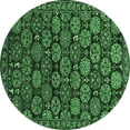 thumbnail image 1 of Ahgly Company Indoor Round Oriental Emerald Green Industrial Area Rugs, 5' Round, 1 of 4