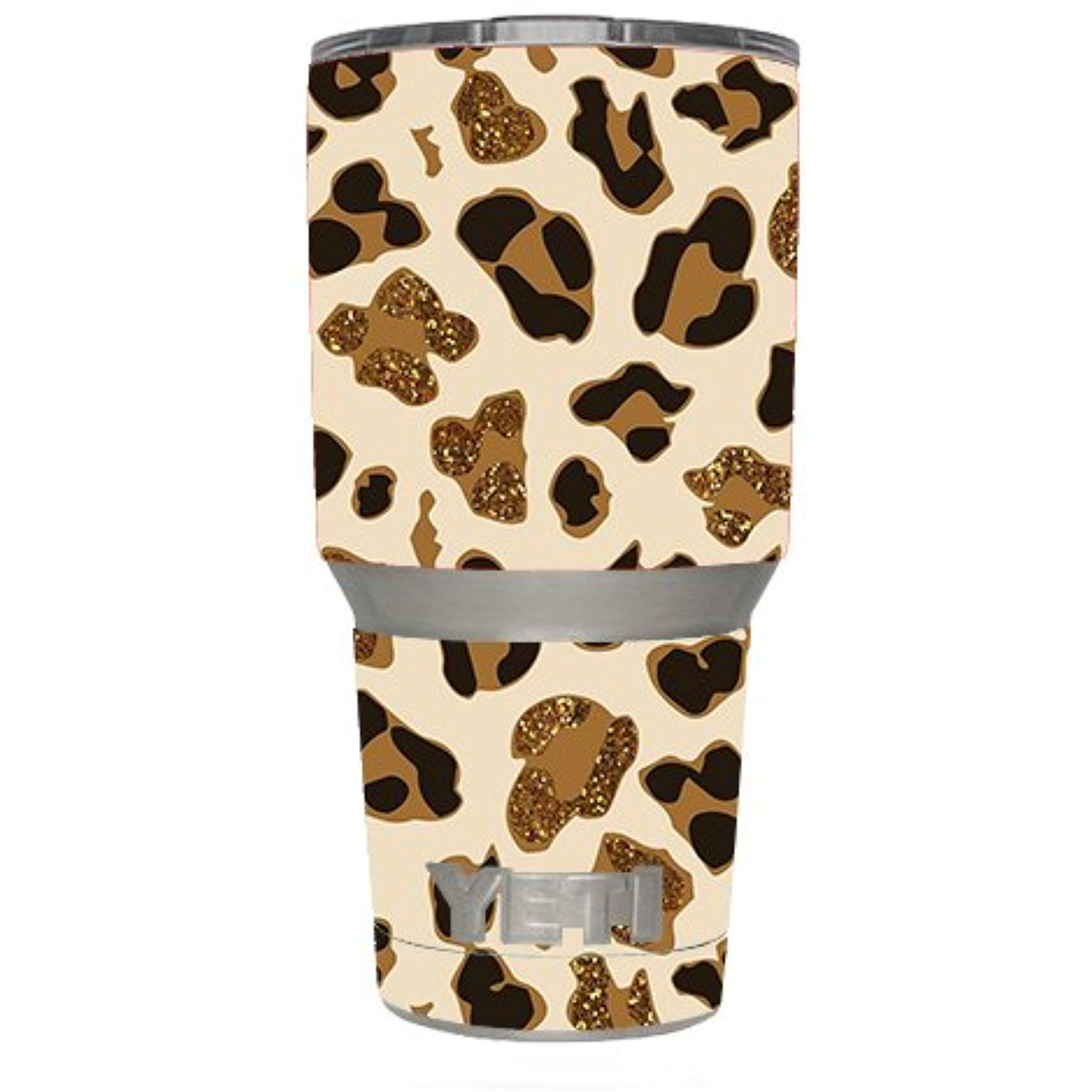 Skin Decal Vinyl Wrap for Yeti 30 oz Rambler Tumbler Cup (6-piece kit)  Stickers Skins Cover / Leopard Print Glitter Print (not real glitter) -  