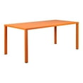 thumbnail image 1 of Pemberly Row Modern Aluminum Frame Patio Dining Table in Orange, 1 of 5