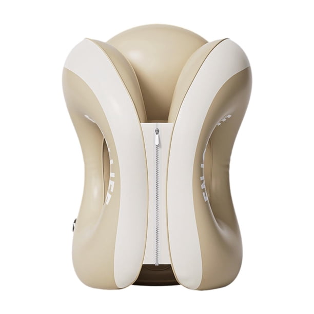 Almohada de viaje ligera, esencial para el cuello, para coche, oficina o tren. Blanco L