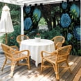 thumbnail image 4 of Blue Floral Boho Outdoor Curtains for Patio Waterproof, Grommet Outdoor Privacy Panels, Vintage Abstract Art Botanical Floral Weatherproof Outside Curtains for Porch/Cabana 54"Wx84"L, 2 Panel, 4 of 8