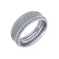 thumbnail image 2 of Natural 5.00Ct Round Cut Diamond 5Row Anniversary Wedding Eternity Band Ring Solid 10k Gold KL I1, 2 of 3