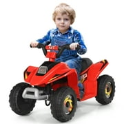 Topbuy 6V Kids Mini Electric Quad ATV Battery Powered Toddler Ride On Toy Red