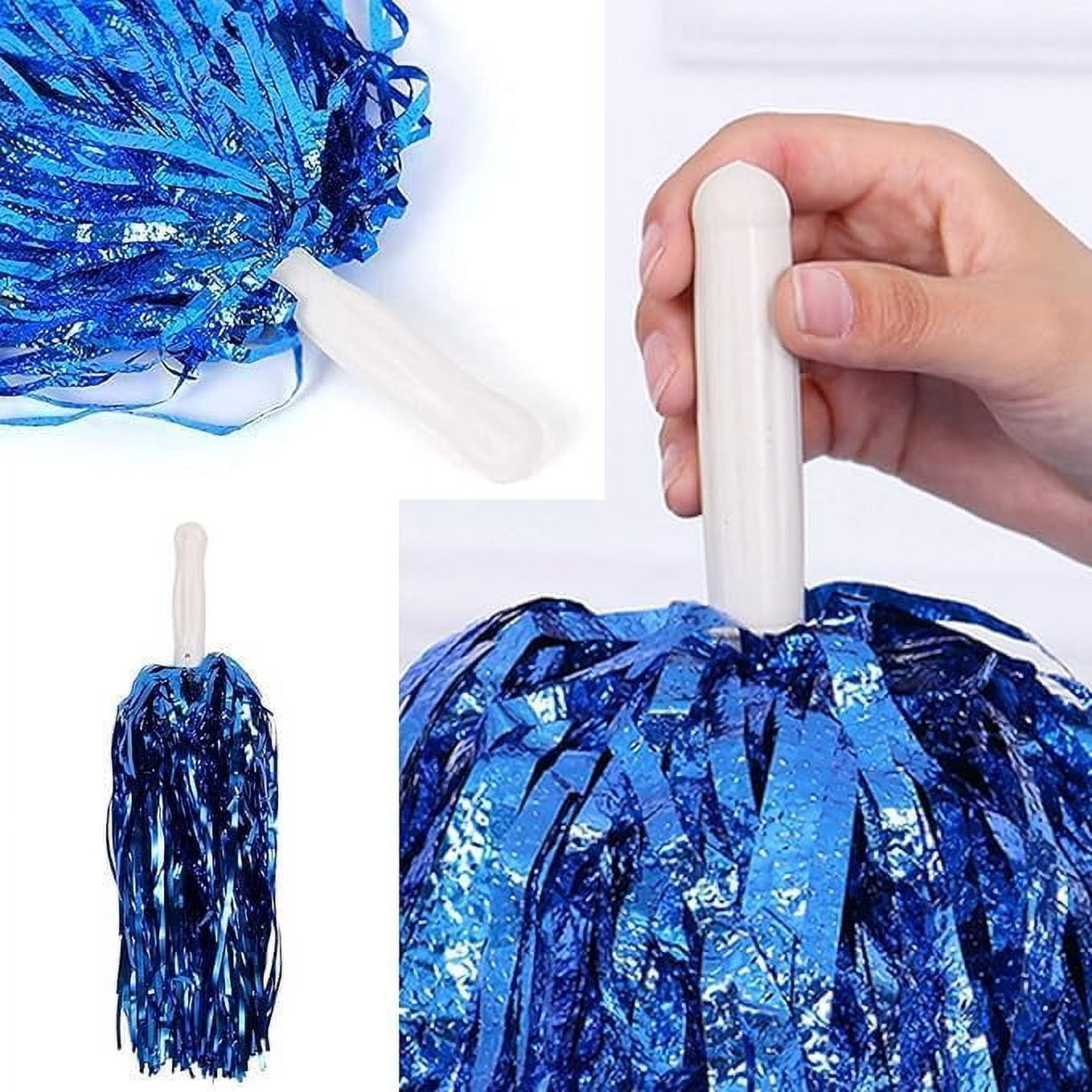 6pcs Cheerleaders Holding Flowers Cheerleader Flowers Cheer Girl Pom Dance Ball-Flower Pom Pom Colorful Ball Flower Props Ball-Flower Metals Cheerleading Hand Stick Basketball