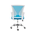 thumbnail image 3 of Modern Home Zuna Ergonomic Mesh Mid Back Office Chair, White & Aqua, 3 of 11