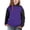 Dark Purple, variant on Girls Color Block Hoodie Long Sleeve Sweatshirts Contrast Sleeves Banded School Hooded Pullover Top 120