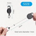 thumbnail image 2 of 2pcs Porte-cls Rtractable - Noir, Porte Badge Clef Retractable, Enrouleur Porte-cls Avec 60 Cm De Fil Dacier, Porte-badge Cls Rtractable Pour Pant, 2 of 5