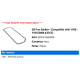thumbnail image 2 of Oil Pan Gasket - Compatible with 1985 - 1989 BMW 635CSi 1986 1987 1988, 2 of 2
