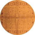 thumbnail image 1 of Ahgly Company Indoor Round Oriental Orange Traditional Area Rugs, 8' Round, 1 of 4