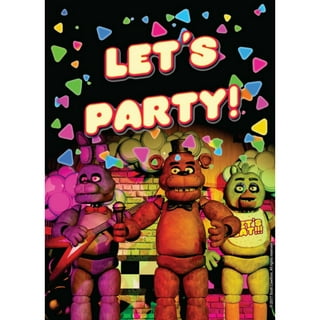 Five Night Happy Birthday Party Decorations Game Banner Cake Topper FNAF  Glamrock Latex Balloons Freddy Fazbear Party Supplies
