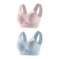thumbnail image 6 of Paiwinds Women's Seamless Thin Lace Wireless Push-up Bra Soft Daily Wear Underwear 2-Piece Set All Ages, 6 of 8