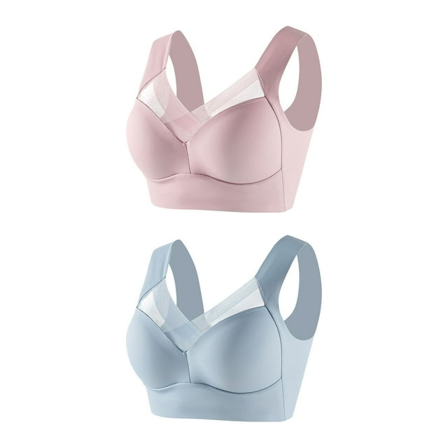 DPTALR Women's Underwire Underwear Thin Lace Solid Color Push-up Adjustment Bra