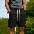 thumbnail image 2 of Hurxie Mens Hiking Shorts Quick Dry Lightweight 3 Zipper Pockets Summer Workout Gym Athletic Running Shorts Men Black,4XL, 2 of 6
