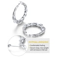 thumbnail image 4 of ChainsHouse Bamboo Hoop Earrings for Women Silver Hypoallergenic Chunky Earring Stainless Steel Birthday Christmas Anniversary Jewelry Gift, 4 of 11