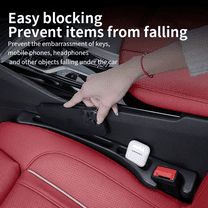 Car Seat Gap Filler, 2-Pack No-Drop Seat Side Gap Seam Filler Organizer with Phone Holder, Universal Fit Fill The Gap Between Seat & Console, Perfect for Car, SUV, Truck