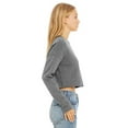 thumbnail image 3 of Bella + Canvas, The Ladies' Cropped Fleece Crew - DEEP HEATHER - L, 3 of 4