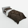 thumbnail image 3 of Compass Duvet Cover Set, Drawing of a Sailing Compass on a Wooden Surface in Computer Generated Art, Bedding Set with Shams and Fitted Sheet, 3 Sizes, by Ambesonne, 3 of 3