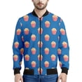 thumbnail image 3 of Chaqueta con cremallera y estampado de palomitas de maíz de dibujos animados para hombre, abrigo con estampado 3D de comida bonita, chaquetas holgadas para primavera y otoño, ropa de calle de manga la, 3 of 5