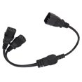 thumbnail image 4 of C14 To 2 C13 Power Cord, PVC Sheath Stable Transmission Highly Conductive 1 For 2 10A AC 125V AC Plug And Play C14 To 2 C13 Y Splitter  For Printers For PCs, 4 of 8
