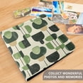 thumbnail image 4 of FORMRS 3 Ring Photo Album 4"x6" Self Adhesive Large Capacity PU Leather Cover, Green Circle, 4 of 8