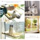 thumbnail image 3 of Hamaca para gatos montada en la ventana para posaderos de gatos, cómoda cama colgante con ventosa para mascotas, duradera, resistente, con espacio de almacenamiento -, 3 of 5