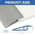 thumbnail image 2 of Uxcell Floor Transition Strip 3.3ft Self-Adhesive Flooring Edge Trim Strip for Uneven Floors Gaps from 1/4" to 3/8", Gray, 2 of 6