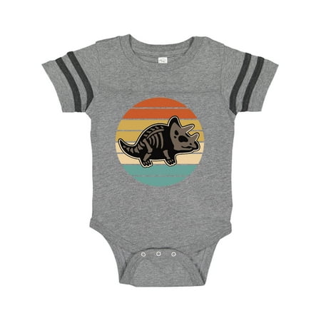 

Inktastic Dinosaur Triceratops Skeleton Vintage Gift Baby Boy or Baby Girl Bodysuit