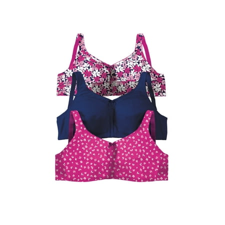

Comfort Choice Women s Plus Size 3-Pack Cotton Wireless Bra Bra