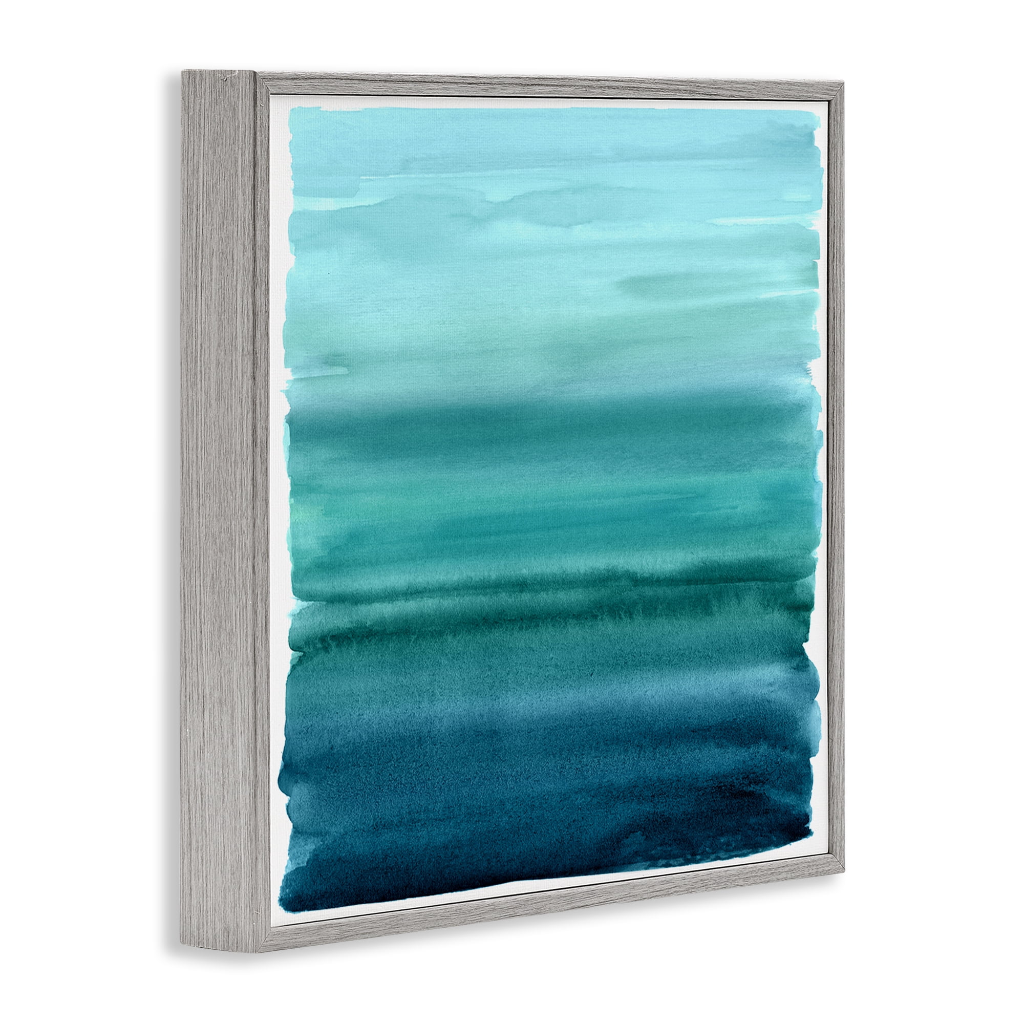 Stupell Industries Aqua Ombre Gradient Gray Framed Giclee Art, design by Allie Corbin