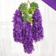 thumbnail image 1 of 10 unidades, flor de glicina simulada, cadena de flores de frijol violeta, flor de seda de plástico colgante, planta decorativa, flor de techo, 1 of 2