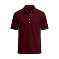 thumbnail image 5 of IhhxPro Men's Short Sleeve Collared Shirt with Button Detail Solid Color Button-Up Tee Casual Summer Lightweight Cotton Fit Office Golf S-2XL, 5 of 5