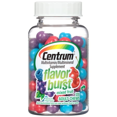 UPC 300054900920 product image for Centrum Flavor Burst Adult Multivitamin Chews, Mixed Fruit, 120 Ct | upcitemdb.com