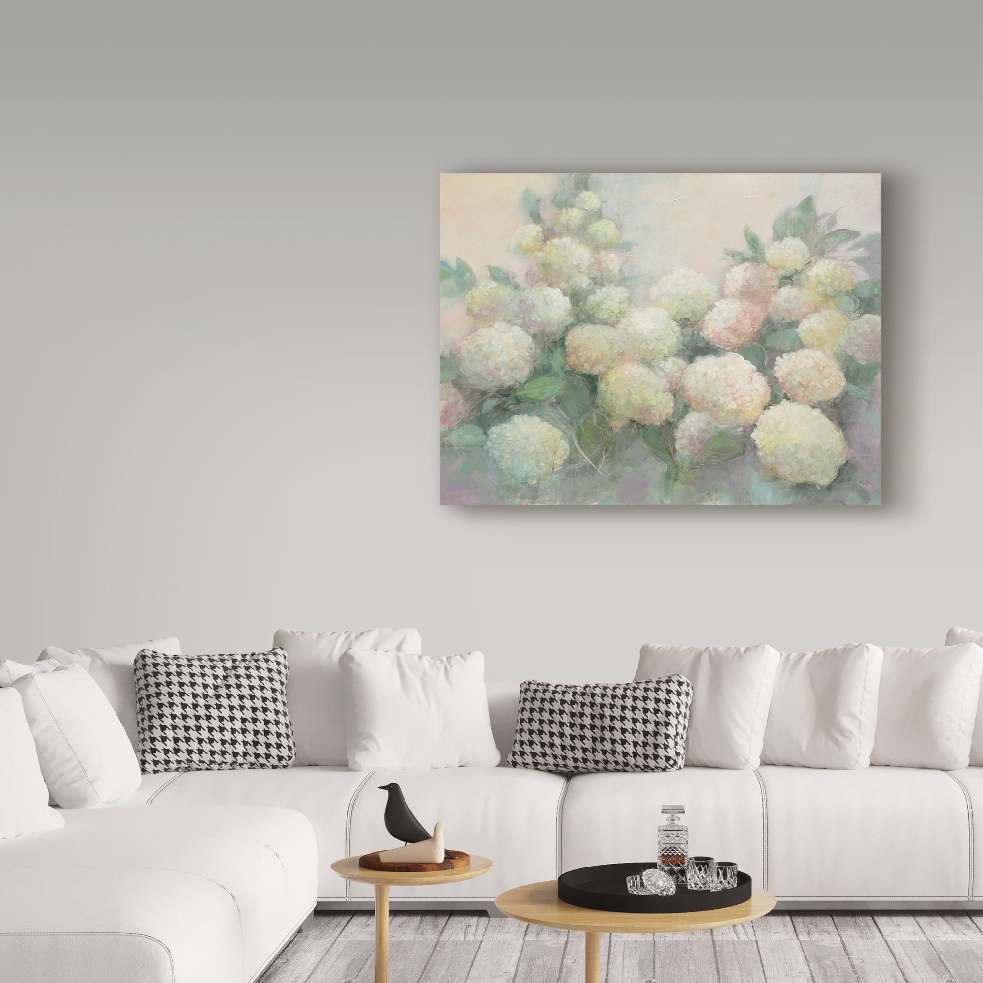 Trademark Fine Art 'Annabelle Hydrangeas' Canvas Art by Julia Purinton