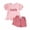 H03-Pink, variant on CAUYDY Toddler Baby Girls Outfit Sets Kid Summer Clothes Short Sleeve T-shirt Elastic Waist Shorts 2 Piece Short Set Summer Pjs For 3t 4t 5t 6t 7t Children (Sizes 6-12 Months,H03-Pink)