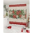 thumbnail image 2 of Christmas Shower Curtain Poinsettia Flower Pine Cone Shower Curtains for Bathroom Decor Berry Christmas Decoration Bath Curtains Sets with Hooks Waterproof, 72x84 in, 2 of 6