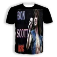 thumbnail image 3 of Camiseta de manga corta con estampado 3D del cantante de rock clásico Bon Scott para hombre y mujer, estilo hip hop, estilo Harajuku, unisex, 3 of 5