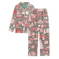 thumbnail image 2 of Cotton Pajama Sets – Comfortable Women's Lounge Sets, Cozy Sleepwear for Relaxation Printed Women's Long Sleeved Pajamas Pajamas, 2 of 3
