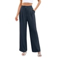 thumbnail image 2 of Endives Women's Dress Pant Wide Leg Suit Trousers Comfortable Elegant Pants Trousers Business Outfit With Pockets S-4XL, 2 of 7