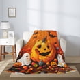 thumbnail image 7 of Halloween Blanket Throw Blanket for Couch Sofa and Bed, Halloween Cartoon Pumpkin Ghost Halloween Plush Throw Blanket, Halloween Decor Fuzzy Cuteness Comfy Flannel Blanket, 7 of 7