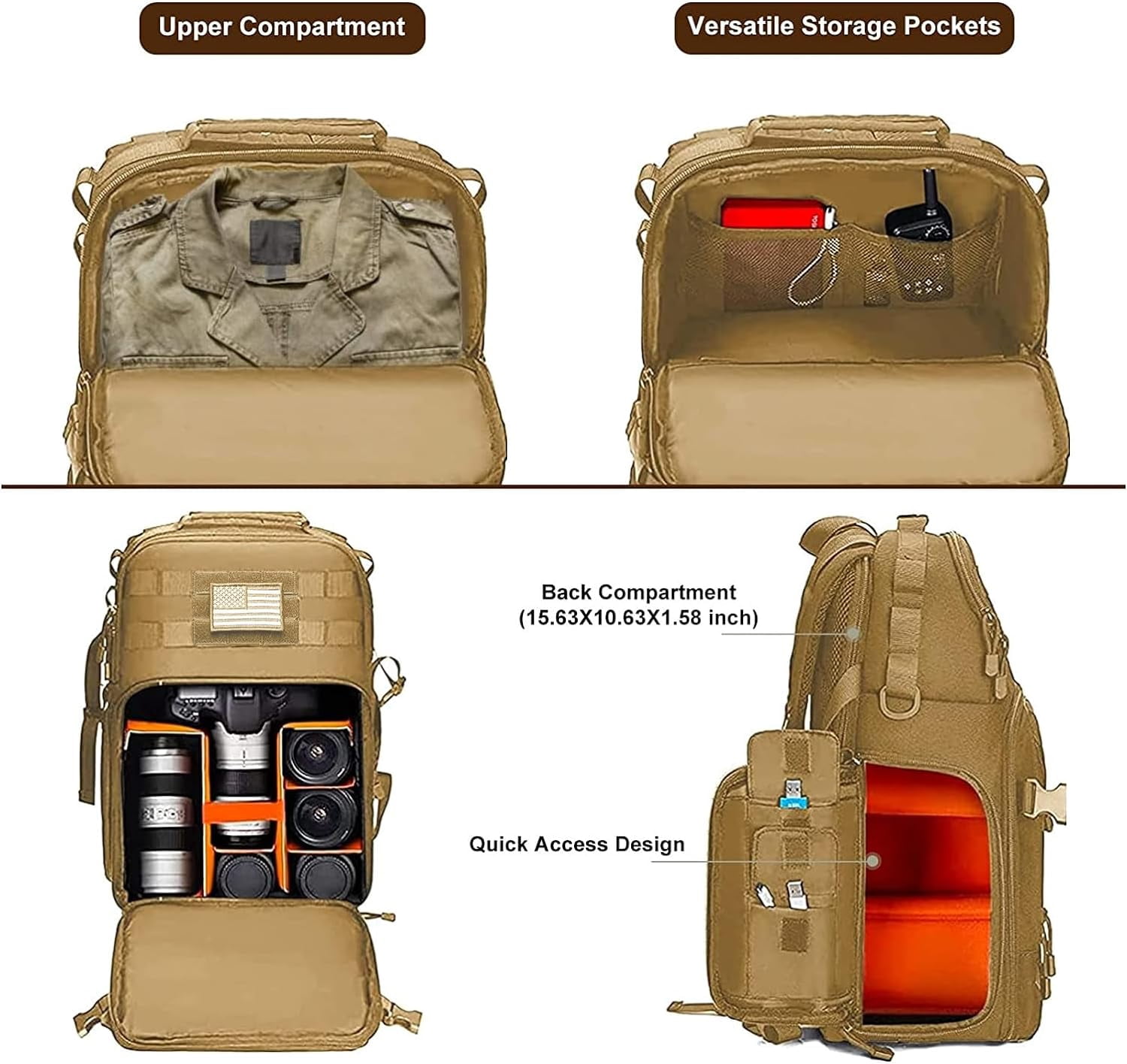 Mosiso Camera Backpack Professional DSLR/SLR/Mirrorless Camera Bag with Laptop Compartment for Canon/Nikon/Sony